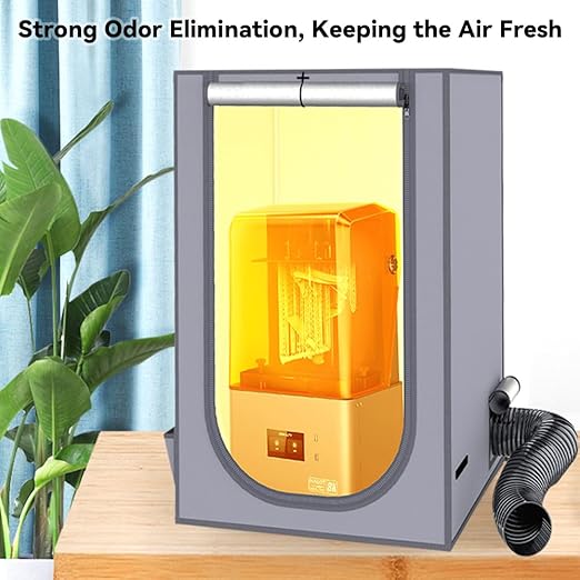 Skouphy Resin 3D Printer Enclosure with Ventilation Kit, LED Light,Thermo-Hygrometer Dustproof Cover Eliminate Odors Compatible with Anycubic Elegoo Creality Series LCD Resin UV 3D Printer - Image 4