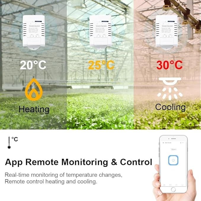 Zigbee High Power 16A Smart WiFi Temperature Controller with Waterproof DSB1820 Probe , app Control,Greenhouse,,Aquarium, Pet Breeding,Incubator,Reptile,Alexa/tuya zigbee hub Required（USB5VAC 85-250V） - Image 3