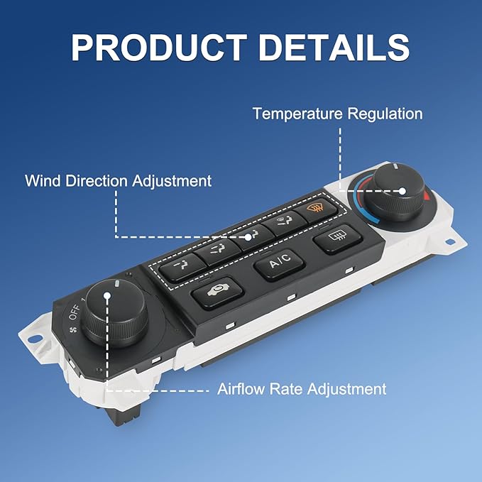A/C Heater Climate Control Module Compatible with 1998-2000 Honda Accord 1998-2004 Honda Odyssey Replace# 599-268, 79600-S84-A01ZA - Image 4