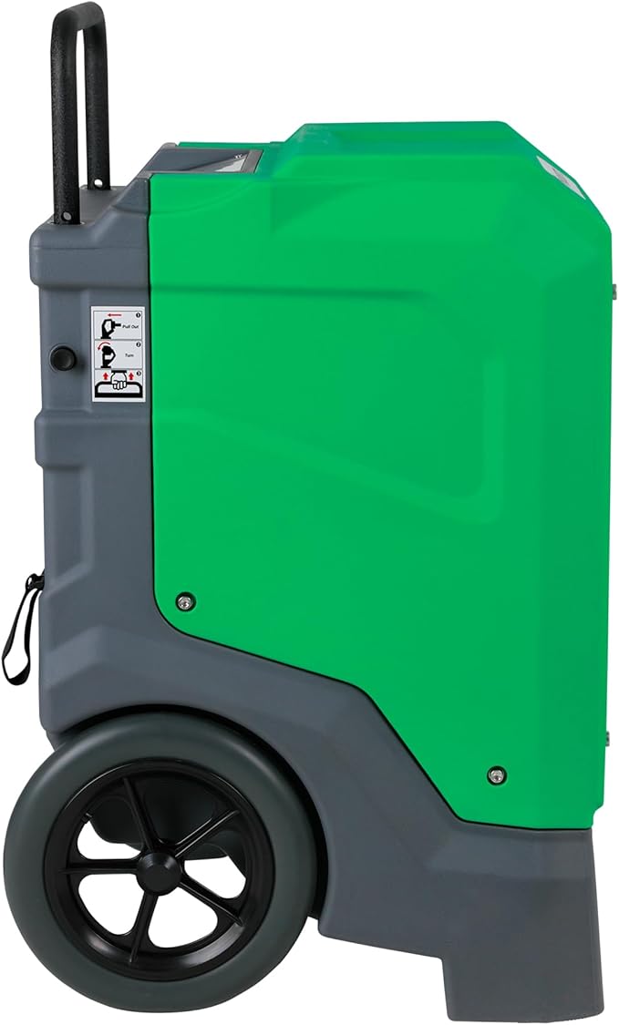 MOUNTO 310 Pints LGR Commercial Dehumidifier with Built-In Pump and Drain Hose – Portable, Heavy-Duty Dehumidifier with Wheels for Basements, Garages, Home, and Job Sites (Green) - Image 3
