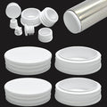 3-1/8" (80mm) Plastic Hole Plugs White -Round Chair Leg Caps, Flush Mount Pipe Plugs, Tubing End Caps for Metal&Wood Legs Tube, Outdoor Furniture Feet caps & Table Plastic Plugs, 4 PCS by EASYEAH