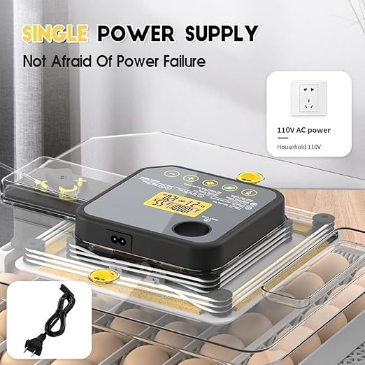 4th Gen – 48 Egg Fully Automatic Incubator, 2026 UpgradedDesign, Intelligent Sensor-Based Humidity & Temp Control, Custom Days, Adjustable Auto Turning & Stop, Chick Separator, Flexible Egg Spacing - Image 6
