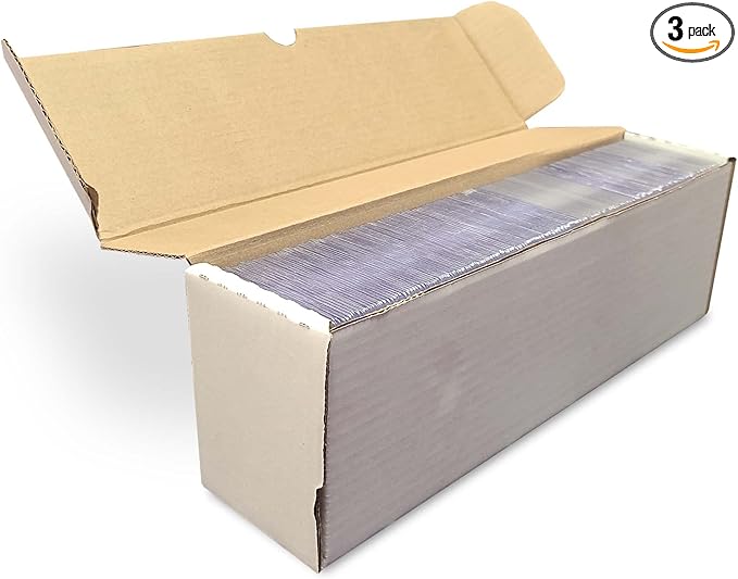 BCW 14-Inch Semi-Rigid #1 Storage Box - 3ct | Holds 350 Semi-Rigid Card Holders | Vertical Card Organizer | Ideal for Sports, Trading Cards Baseball, Magic, Pokemon by BCW