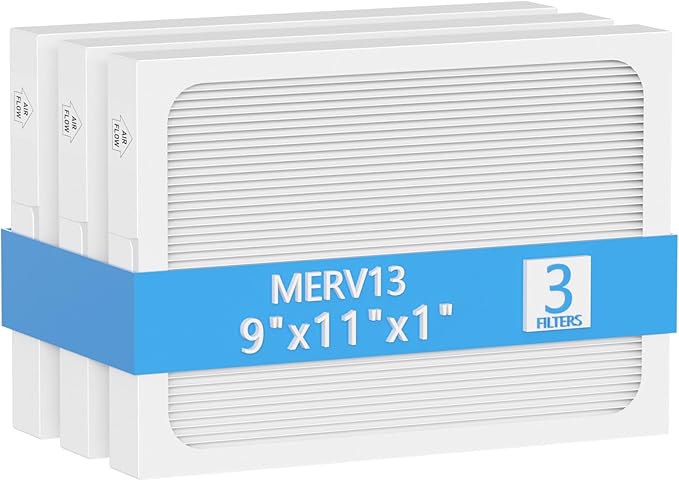 9 x 11 x 1 MERV 13 Replacement Dehumidifier Filter Compatible with Santa Fe Compact70, Ultra70, Element, Compact2, UA 65H dehumidifier Models, 3 Pack by Cooyafan