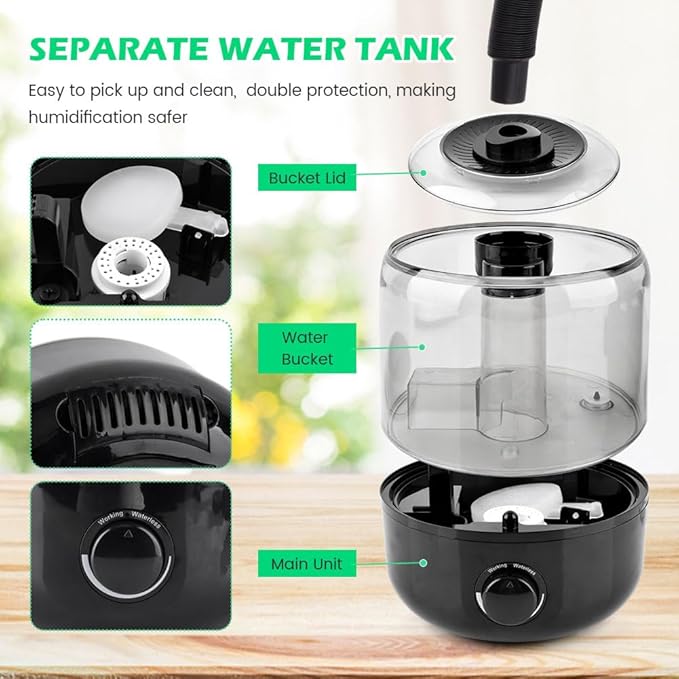 Reptile Humidifier Fogger, 3L Visible Tank Reptile Miste-r for Reptile & Amphibians Terrariums, with Hose Nozzle for Bearded Dragon/Lizard/Gecko/Snake/Tortoise/Moss - Image 6