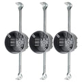 MAKERELE Adjustable Round Ceiling Box Outlet, 4" Dia, 20 Cubic-inches Round Ceiling Bar Hanger Electrical Box for Suspended Ceilings, Grey Adjustable Electrical Box, ETL Listed(3 Pack) by MAKERELE