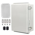 Waterproof Electrical Box Junction Box Weatherproof IP67 ABS Plastic Enclosure Switch Router Project Box Electronics DIY Enclosure with Mounting Plate and Wall Bracket Grey 11.8"x7.9"x5.1" by YETLEBOX