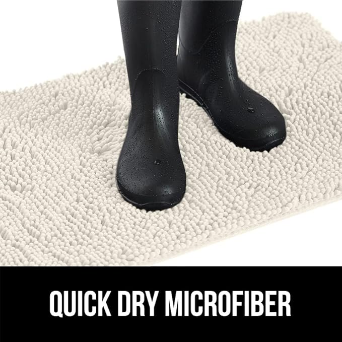 GORILLA GRIP SOAKSTOPPER Dog Door Mat, 36x24 Machine Washable Rug Absorbent Doormat Captures Moisture Mud Dirt, Quick Dry Soft Chenille Entryway Rugs Indoor Entrance Mats for Dog Paws, Cream - Image 9