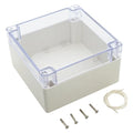 LeMotech ABS Plastic Junction Box Dustproof Waterproof IP65 Electrical Enclosure Box Universal Project Enclosure Grey with PC Transparent Clear Cover6.3 x6.3 x3.54 inch(160 x 160 x 90 mm) by LeMotech