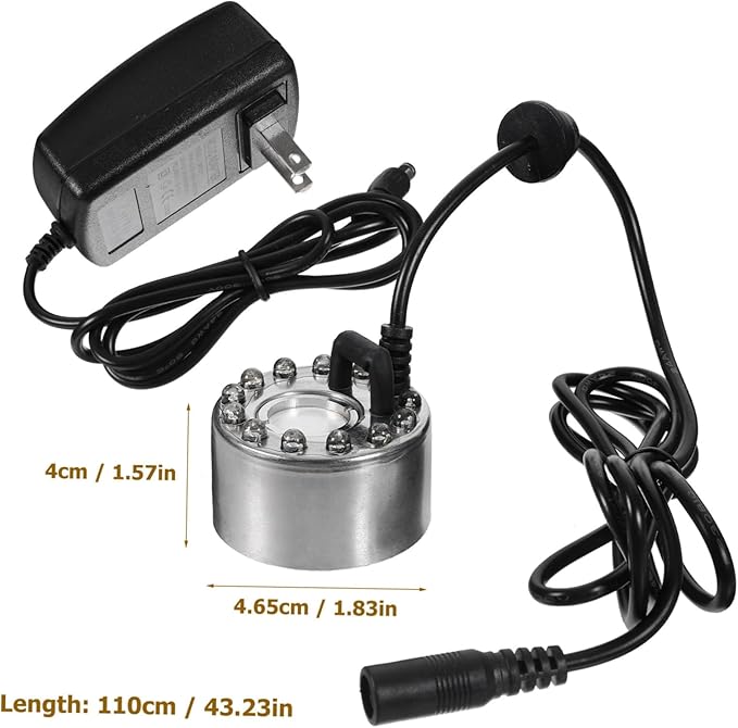 1Set Colored LED Lamp Aquarium Fog Maker Atomizing Head Humidifier Mist Maker for Party and Decorative Use for Aquariums and Indoor Gardens - Image 2