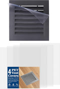 4 Pack PET Vent Covers with Nano Adhesive, 12" X 12" for Floor, Wall, Ceiling Vents and Air Registers, for RV, Home, Office AC Vents, Non-Magnetic, Fits on Plastic, Wood, Iron, Aluminum Vent Covers by CreateAColorfulLife