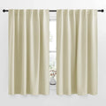 NICETOWN Small Window Curtains for Kitchen, Home Decoration Room Darkening Curtains for Laundry, Cupboard (Beige, 52" Wide x 54" Long per Panel, 2 Pieces) by NICETOWN
