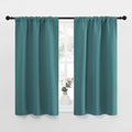 NICETOWN Kitchen Curtains, Privacy & Light Block Out Window Curtains & Drapes for Loft, Cupboard, Cafe (Sea Teal, 34 in x 45 in (W x L), 2 Panels) by NICETOWN