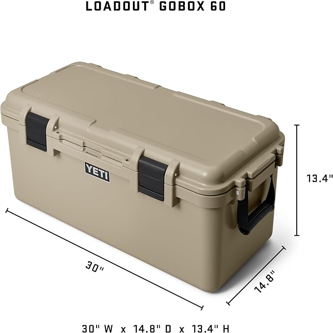 YETI LoadOut 60 GoBox Divided Waterproof Cargo Case, Dry Box, Camera Case, Fishing Tackle Box, Rescue Red - Image 9