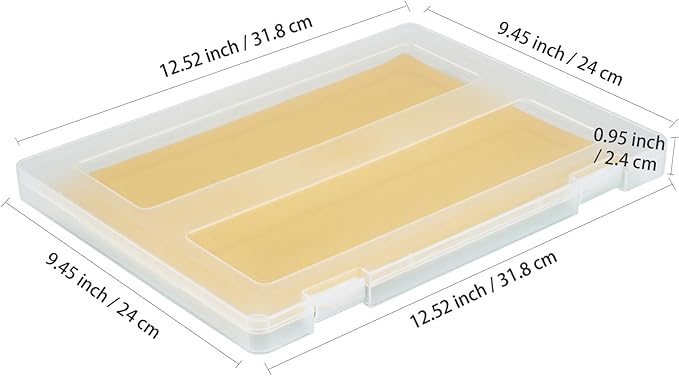 4 Pack A4 Paper Storage Box, 8.5 x 11 Project Case for US letter, Thick Scrapbook Storage Box Craft Storage Box Art Supplies Storage and Organization, Board Game Storage and Organizers - Image 3