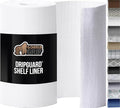 GORILLA GRIP DripGuard Shelf Liner, Non-Adhesive Drawer and Kitchen Cabinet Protector, Strong Grip Slip Resistant Underside, Smooth Surface Liners for Cabinets, Bathrooms, Closets, 12x240 Inch, White by GorillaGrip