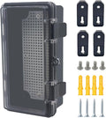 Junction Box, Hinged Black Clear Cover IP67 Waterproof ABS Project Box with Mounting Plate Electrical Box Enclosure with Wall Bracket 7.9 x 3.9 x 2.8inch(200x100x70mm) by Otdorpatio