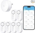 GoveeLife Upgraded Smart Water Leak Detector 1s with 1804ft Ultra-Long Range, WiFi Water Sensor with SMS/Email/APP Push and Sound Alarm, 5-Year Battery Life, Suit for Home, Basement, Kitchen, 6 Pack by GoveeLife
