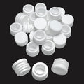 7/8" (22mm) Plastic Hole Plugs White -Round Chair Leg Caps, Flush Mount Pipe Plugs, Tubing End Caps for Metal&Wood Legs Tube, Outdoor Furniture Feet caps & Table Plastic Plugs, 24 PCS by EASYEAH
