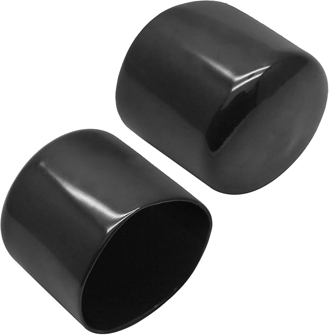 12Pcs Round PVC End Caps, 1-3/8" (35mm) Vinyl Flexible Bolt Chair Leg Caps Plastic Chair Leg Protectors for Furniture Legs, Tube, Handrail (Black) - Image 3