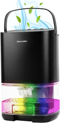Dehumidifier ELROTONEG, 35 OZ Water Tank (300 sq. ft), Small Dehumidifier for Basement with Auto-Off, Sleep Mode and LED Lighting (Black) by Unknown