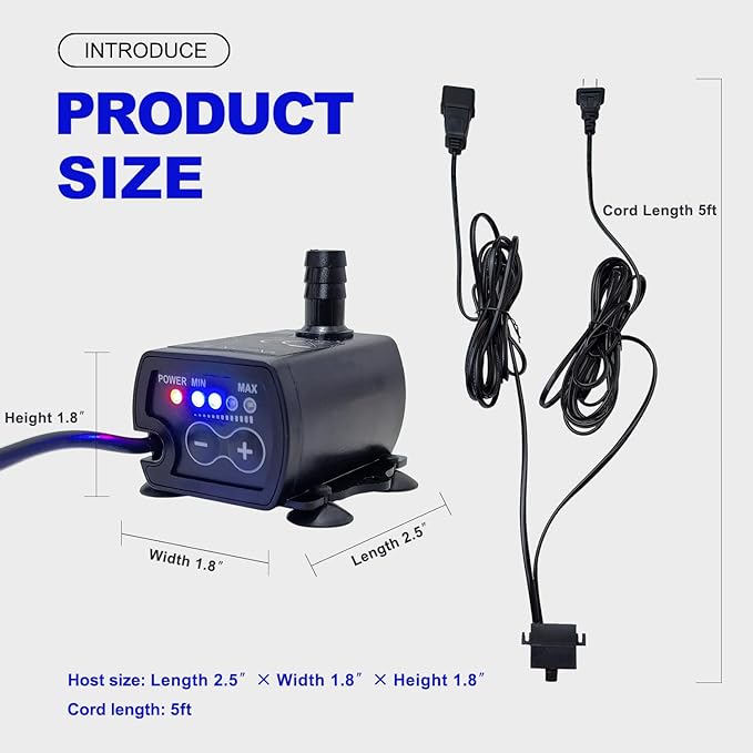 Automatic Small Sump Pump For Dehumidifier,13FT Lift,4 Level Flow Control,Submersible Water Pump With Level Sensor,For HVAC Condensate,Air Conditioner,Tank,GP02 - Image 6