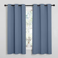 NICETOWN Home Fashion Thermal Insulated Solid Grommet Blackout Window Treatment Curtain Panels for Loft, Cafe (Stone Blue, 1 Pair, 42 inches Wide by 63 inches Long) by NICETOWN
