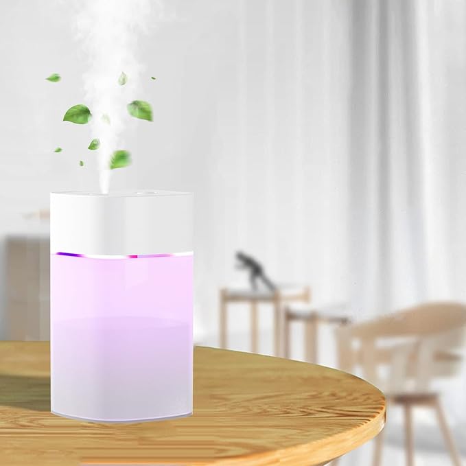 Small Humidifier for Plant, Cool Mist Humidifiers for Bedroom, Desk Mini Personal Humidifiers for Office Car, Portable Humidifier for Travel by Kiusiy