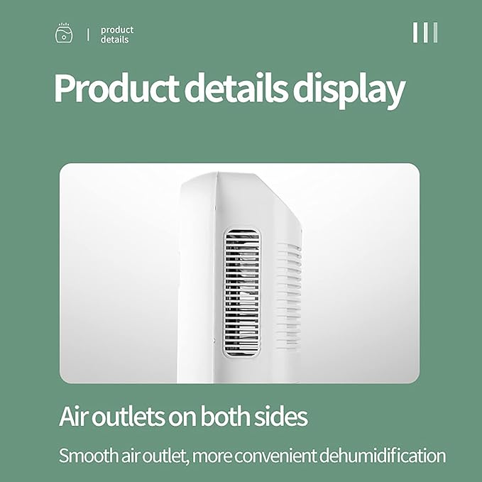 DNYSYSJ Portable Dehumidifier with Drain Hose 2.5L Water Tank, 2.5L Dehumidifier with Hose Moisture Absorber for Kitchen Bedroom Bathroom(Controller Control) - Image 7