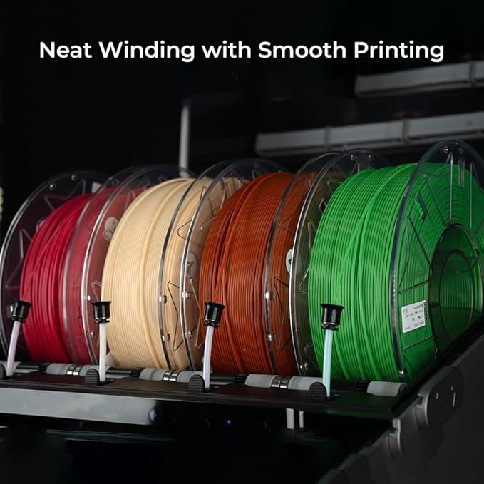 Official Creality Hyper PLA RFID Filament 1.75mm 4KG for K2 Plus Combo, High Speed 30-600mm/s 3D Printer Filament,4Pack(8.8lbs)/Spool Hyper PLA RFID Support CFS,Most 3D Printer,Black&Black&White&White - Image 5