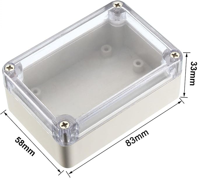 uxcell 83x58x33mm Electronic Waterproof IP65 Sealed ABS Plastic DIY Junction Box Enclosure Case Clear - Image 3