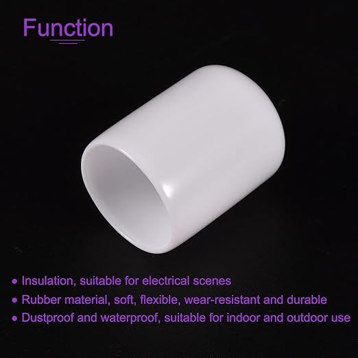 DMiotech 20 Pack 3/4" ID White Screw Thread Protectors Rubber End Caps Bolt Covers for Screw Bolt Furniture Pipe - Image 5