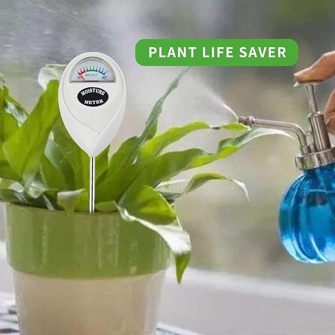 Soil Moisture Meter, 2 Pack Soil Moisture Monitor for House Plants, Indoor & Outdoor, Garden, Farm, Lawn Plant Care, No Battery Needed(White) - Image 3