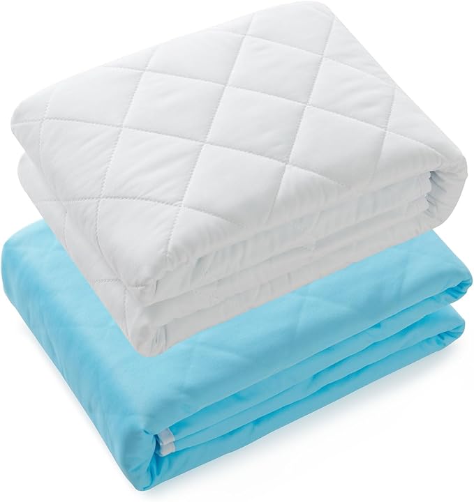 KANECH Heavy Absorbency Washable Waterproof Bed Pads, 34"x52" (2 Pack) - Reusable Incontinence Underpads for Adults, Elderly, Kids & Pets - Quick Drying Mattress Protector for Bed, Sofa, Floor by KANECH