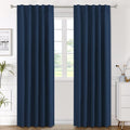 H.VERSAILTEX Blackout Curtains Thermal Insulated Window Treatment Panels Room Darkening Blackout Drapes for Living Room Back Tab/Rod Pocket Bedroom Draperies (2 Panels, Navy Blue, 42 x 84 Inch) by HVERSAILTEX