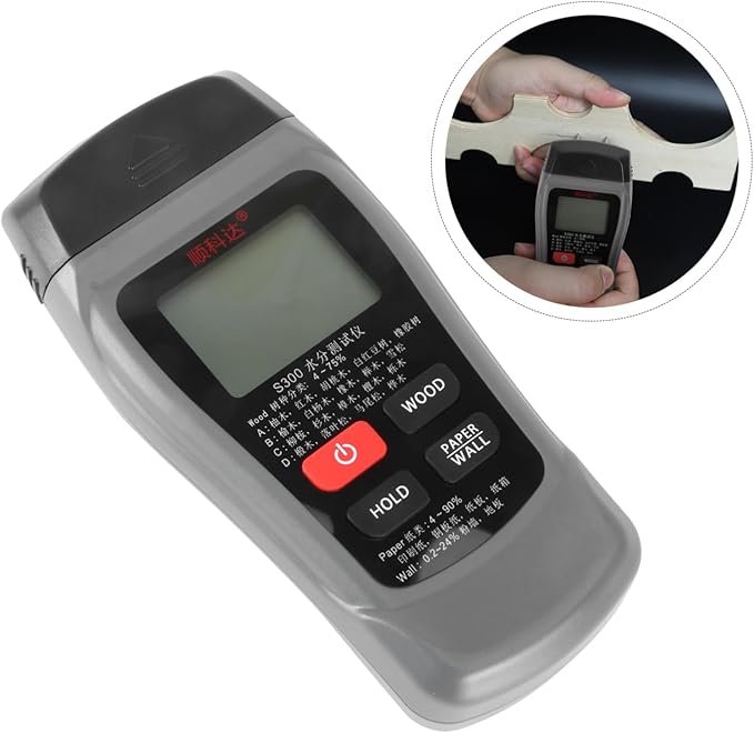 Angoily 3pcs Moisture for House Wood Moisture Tool Plant Humidity Monitor Indoor Humidity Battery Design Grey - Image 9