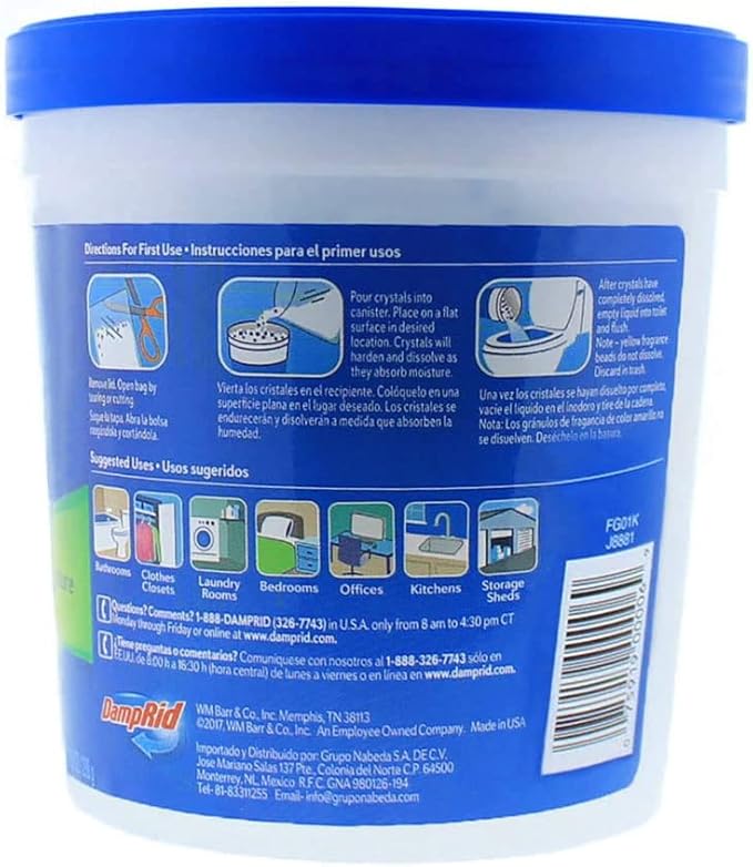 DampRid Lavender Vanilla Refillable Moisture Absorber - 10.5oz cups - 2 pack – Traps Moisture for Fresher, Cleaner Air - Image 3
