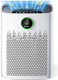 Air Purifiers for Home Large Room, Cover Up to 2400 Ft² with True HEPA Filter, Smart Mode, PM2.5 Air Quality Display, 22dB Sleep Mode, Aromatherapy with 2X-Purification & 360°Air Outlet, HAP603, White by ECOSELF
