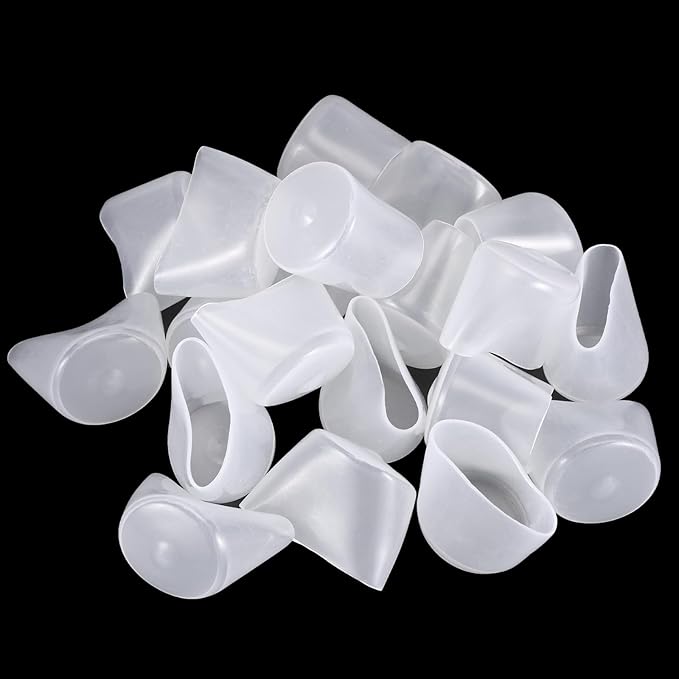 uxcell 20pcs Rubber End Caps 32mm ID Vinyl PVC Round Tube Bolt Cap Cover Screw Thread Protectors Clear - Image 4
