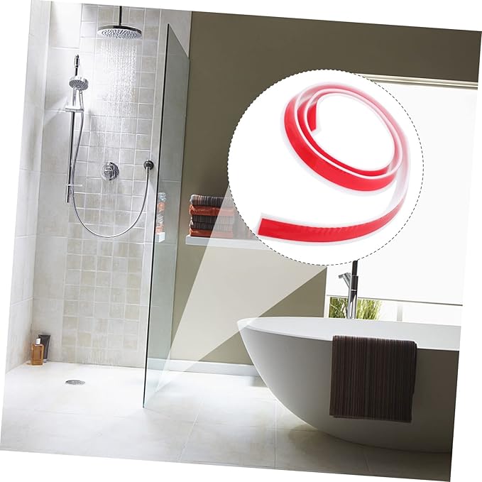 Housoutil 3pcs Self-adhesive Bathroom Strip Water Retaining Strip for Countertops Showers and Sinks and Easy to Clean Water Stopper for Home Use - Image 5