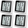 Indoor Humidity Meter Hygrometer 4Pack, Room Thermometer for Accurate Room Temperature Monitor, Digital Hygrometer with Indoor Thermometer for Home, Baby Nursery, and Humidity Sensor Enhanced Comfort by Vaikby