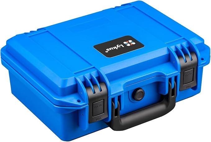 Lykus HC-3010 Waterproof Hard Case with Customizable Foam Insert, Interior Size 11.81x7.87x4.72 in, Suitable for Pistol, Camera, Lens, Drone, Mic, Flashlight, Electronics, Tools, and More by Lykus