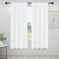 Easy-Going Rod Pocket Blackout Curtains for Bedroom, Room Darkening Window Curtains for Living Room, Thermal Insulated Noise Reduction Solid Window Drapes, 2 Panels(34x72 in, White) by Easy-Going
