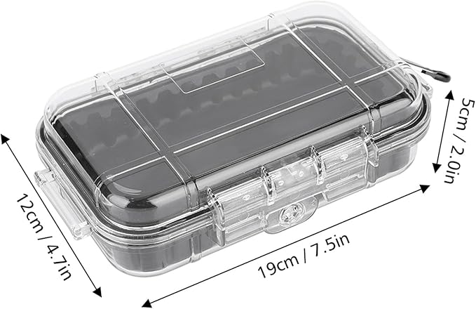VINGVO Shockproof Storage Case, IP67 Airtight Dry Box Container for Outdoor Camping Boating EDC Gear - Compact Carry Box (7.5x4.7x2in, Transparent) - Image 6