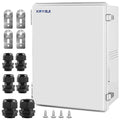 Waterproof Outdoor Project ABS Plastic Junction Box IP67 Weatherproof Dustproof Enclosure with Hinged Cover, Mounting Plate,Wall Brackets for Power Project (Grey,17.7"x13.8"x7.9") by XINYIELE