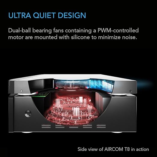 AC Infinity AIRCOM T8, Quiet Cooling Blower Fan System for Digital Video Recorder 17" Rear-Exhaust for Receivers, Amps, DVR, AV Cabinet Components - Image 4