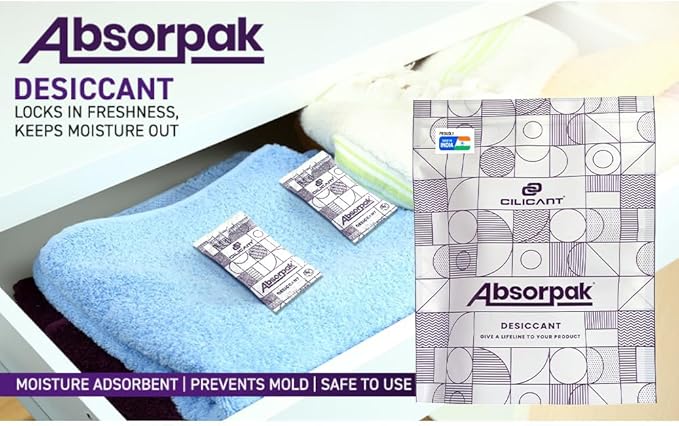 CILICAnt Absorpak Desiccant Pouches - 200 pcs Pack, Moisture Absorbers for Shoes, Jewelry, Clothes or Electronics, Ideal for Households, Food Pantries, Dried Food, Pet food, for Moisture, Medium - Image 2