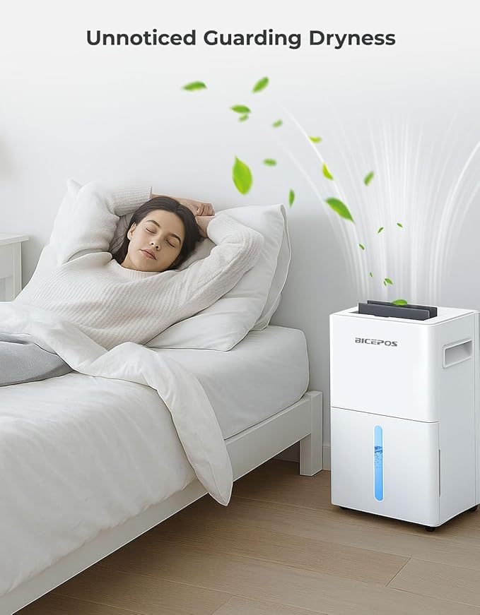 1500 Sq.Ft Dehumidifier for Basement with Drain Hose, 21 Pints Dehumidifiers for Home, Bathroom, Bedroom, Large Room, Continuous Drainage, Auto Defrost, Intelligent Humidity Control, 24H Timer - Image 6