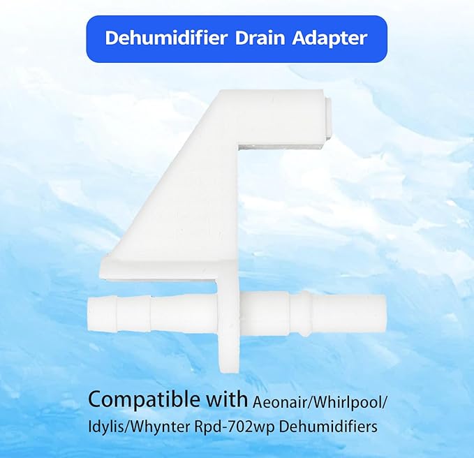 Dehumidifier Parts Upgraded Dehumidifier Drain Hose Adapter Compatible with Aeonair Whirlpool Idylis Whynter Rpd-702wp Dehumidifiers (White） - Image 2