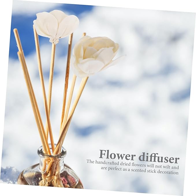 OUNONA 6pcs Fragrance Flower Diffusers Fireless Aroma Flower Sticks for Home Office and Spa Scent Release for DIY Aromatherapy Experience - Image 8
